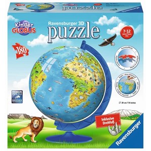 Ravensburger (12337) - "World Map in German" - 180 pieces puzzle