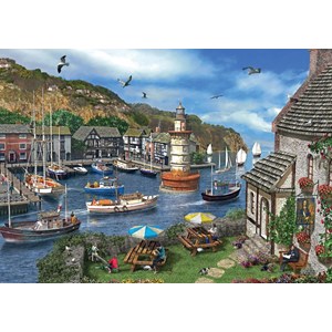 Falcon (11052) - Dominic Davison: "Summertime Harbour" - 1000 pieces puzzle