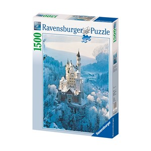 Ravensburger (16219) - "Neuschwanstein Castle in Winter" - 1500 pieces puzzle