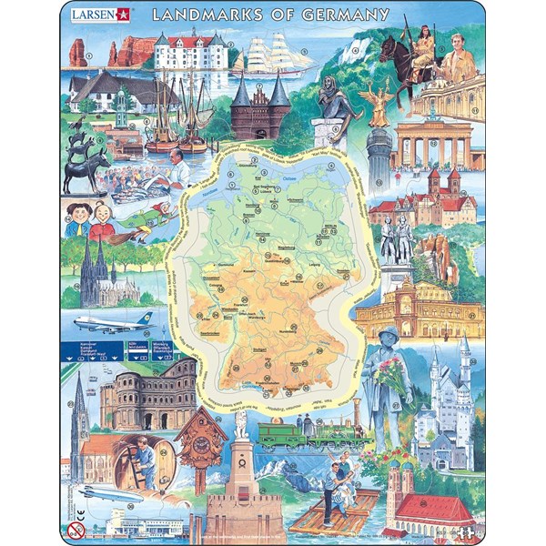 Larsen (KS2-GB) - "Landmarks of Germany - GB" - 80 pieces puzzle