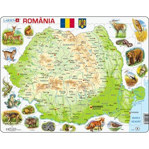 Larsen (K67) - "Romania Physical with Animals" - 68 pieces puzzle