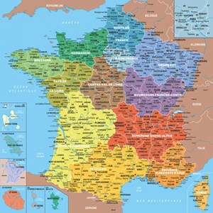 Puzzle Michele Wilson (W80-100) - "Map of France" - 100 pieces puzzle