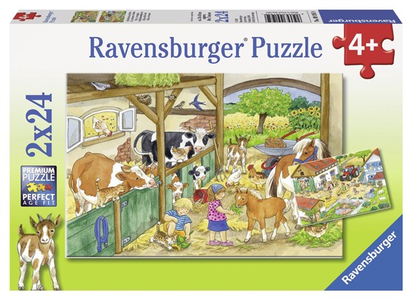 Ravensburger (09195) - "Day at the farm" - 24 pieces puzzle