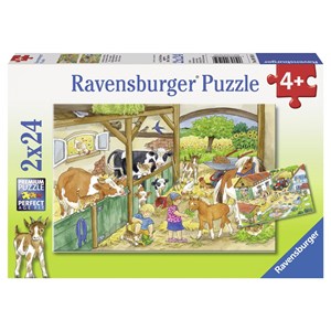 Ravensburger (09195) - "Day at the farm" - 24 pieces puzzle