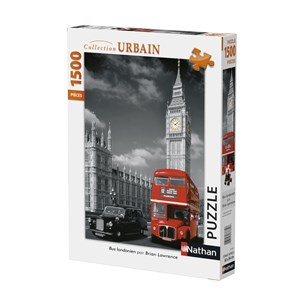 Nathan (87735) - "Red Bus in London" - 1500 pieces puzzle