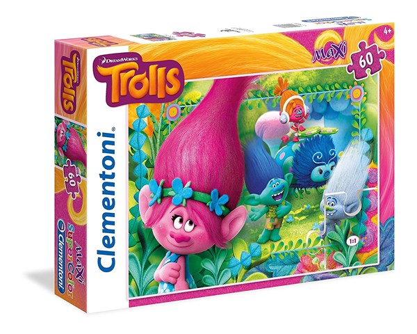 Clementoni (26586) - "Trolls" - 60 pieces puzzle