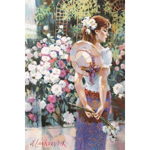 Gold Puzzle (61185) - "In the Flower Garden" - 1000 pieces puzzle
