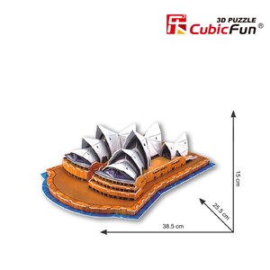 Cubic Fun (C067H) - "Sydney Opera House" - 58 pieces puzzle
