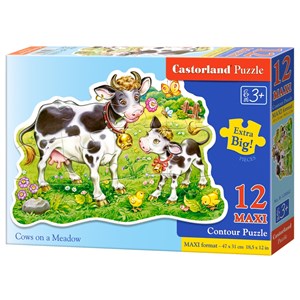 Castorland (B-120062) - "Cows on a Meadow" - 12 pieces puzzle