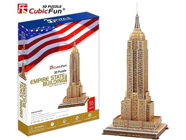 Cubic Fun (MC048H) - "Empire State Building" - 55 pieces puzzle