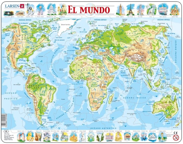 Larsen (K4-ES) - "El Mundo - ES" - 80 pieces puzzle