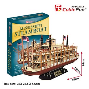Cubic Fun (T4026h) - "Mississippi Steamboat" - 142 pieces puzzle