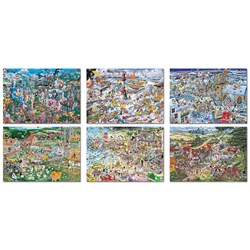 Gibsons (G2601) - Mike Jupp: "Puzzle and Postcards" - 200 pieces puzzle