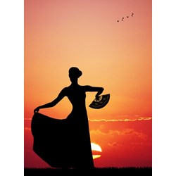Grafika Kids (00389) - "Flamenco at Sunset" - 300 pieces puzzle