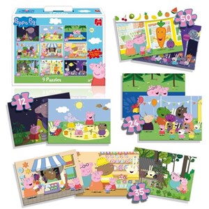 Jumbo (18470) - "Peppa Pig" - 12 24 35 50 pieces puzzle
