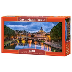 Castorland (B-060054) - "View of St Peter's Basilica, Vatican" - 600 pieces puzzle