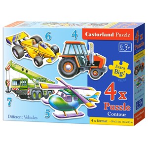 Castorland (B-04263) - "Diffrent vehicles" - 4 5 6 7 pieces puzzle