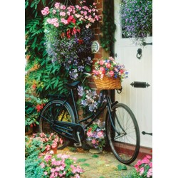 Art Puzzle (4166) - "Bicycle and Flowers" - 500 pieces puzzle