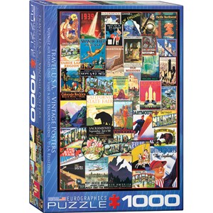 Eurographics (6000-0754) - "Travel USA" - 1000 pieces puzzle