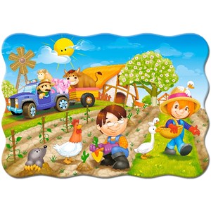 Castorland (B-03563) - "A Day on the Farm" - 30 pieces puzzle