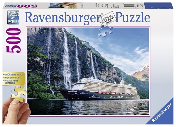 Ravensburger (13647) - "My Ship 4 in the Fjord" - 500 pieces puzzle