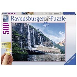 Ravensburger (13647) - "My Ship 4 in the Fjord" - 500 pieces puzzle