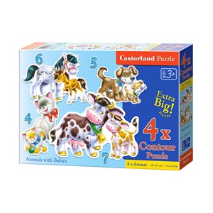 Castorland (B-04218) - "Each one its small" - 4 5 6 7 pieces puzzle