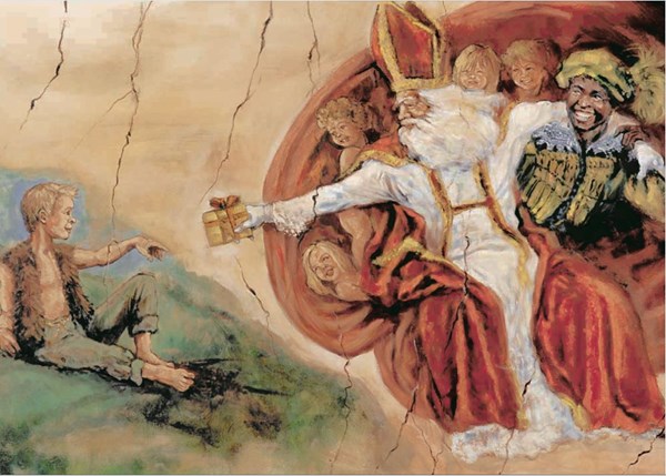 PuzzelMan (258) - "The Father Christmas with children" - 99 pieces puzzle