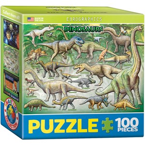 Eurographics (8104-0098) - "Dinosaurs" - 100 pieces puzzle