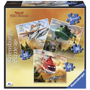 Ravensburger (07288) - "Planes" - 25 36 49 pieces puzzle