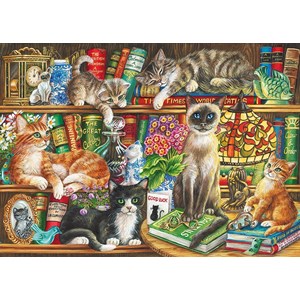 Gibsons (G6147) - "Puss In Books" - 1000 pieces puzzle