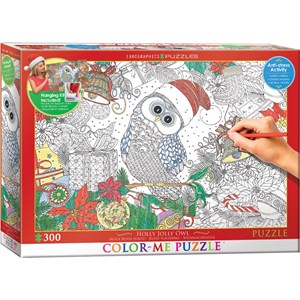 Eurographics (6033-0885) - "Holly Jolly Owl" - 300 pieces puzzle