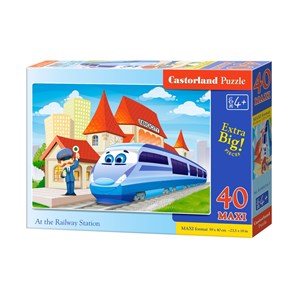 Castorland (B-040216) - "At the Railway Station" - 40 pieces puzzle