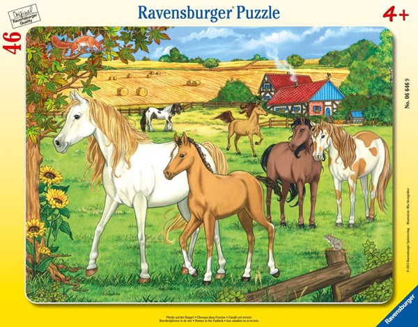 Ravensburger (06646) - "Horses on the meadow" - 46 pieces puzzle