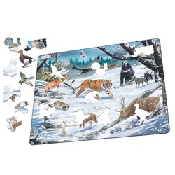 Larsen (FH34) - "Siberian and Northeast Asian wildlife" - 66 pieces puzzle
