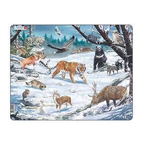 Larsen (FH34) - "Siberian and Northeast Asian wildlife" - 66 pieces puzzle