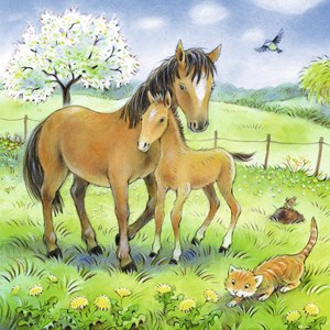 Ravensburger (08029) - "Cuddling" - 49 pieces puzzle