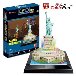 Cubic Fun (L505H) - "Statue of Liberty + LED" - 37 pieces puzzle