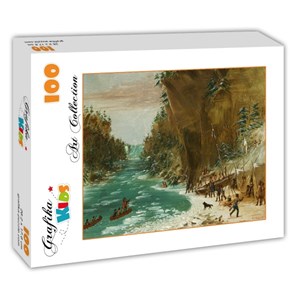 Grafika Kids (01497) - "The Expedition Encamped below the Falls of Niagara. January 20, 1679, 1847-1848" - 100 pieces puzzle