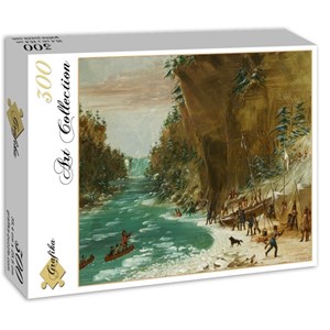 Grafika (02226) - George Catlin: "The Expedition Encamped below the Falls of Niagara. January 20, 1679, 1847-1848" - 300 pieces puzzle