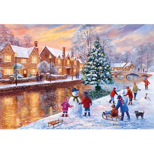 Gibsons (G3088) - Terry Harrison: "Bourton at Christmas" - 500 pieces puzzle