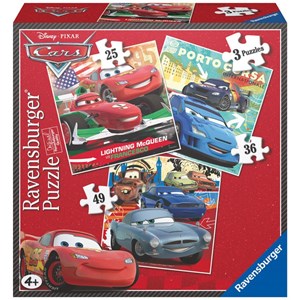 Ravensburger (07258) - "Cars" - 25 36 49 pieces puzzle