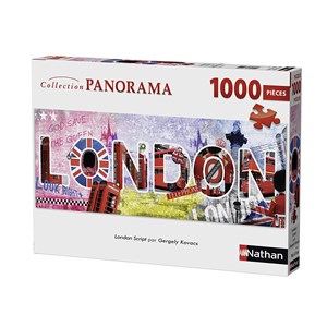 Nathan (87610) - "London Script" - 1000 pieces puzzle