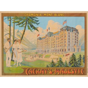 Grafika (00576) - "Affiche Cachat's Majestic, Chamonix, 1910" - 2000 pieces puzzle