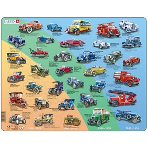 Larsen (HL8-RU) - "Old Cars - RU" - 42 pieces puzzle