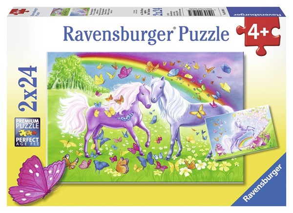Ravensburger (09193) - "Rainbow Horses" - 24 pieces puzzle
