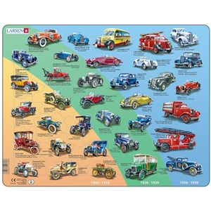 Larsen (HL8-DE) - "Old Cars - DE" - 42 pieces puzzle