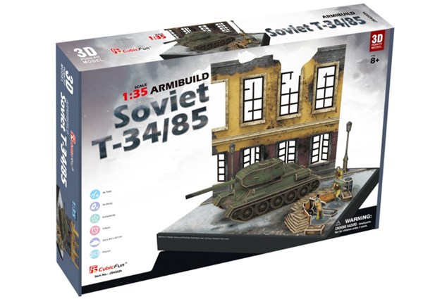Cubic Fun (JS4202h) - "Soviet T34/85" - 213 pieces puzzle