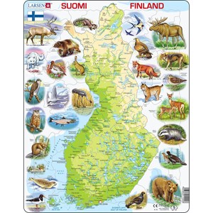 Larsen (K75) - "Finland Physical With Animals" - 78 pieces puzzle