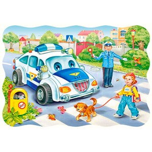 Castorland (B-03389) - "The road to school" - 30 pieces puzzle